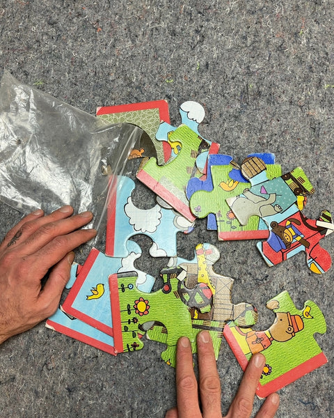 Children's Train Scene Big Pieces Puzzle