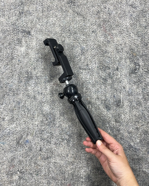 Black Mini Tripod with Phone Holder