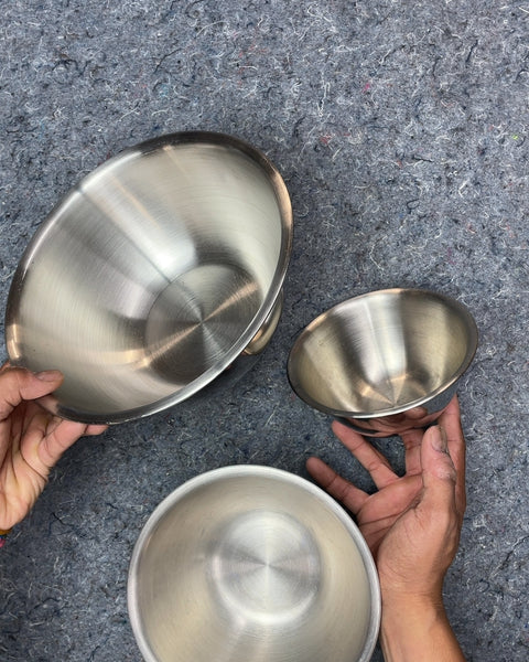 Stainless Steel Mixing Bowls, 9 & 7 & 6"
