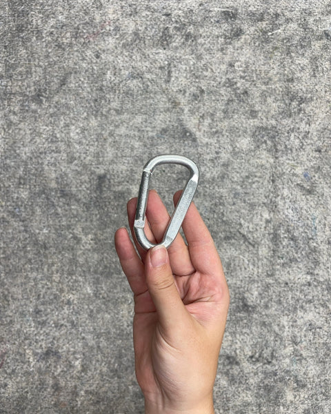 Silver Tone Spring Snap Hook Carabiner