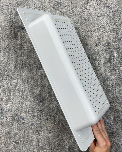 Gray Plastic Sink Colander Strainer, 6.5 x 18.5 in