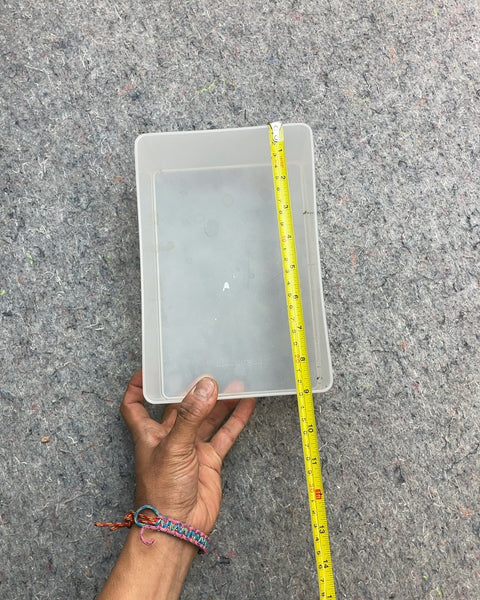 Clear Plastic Storage Bin, W10DxH4