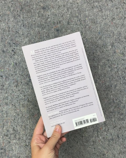 On Not Knowing by Emily Ogden