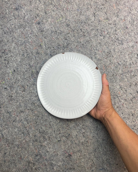 Sexy West Elm White Ceramic Dessert Plate