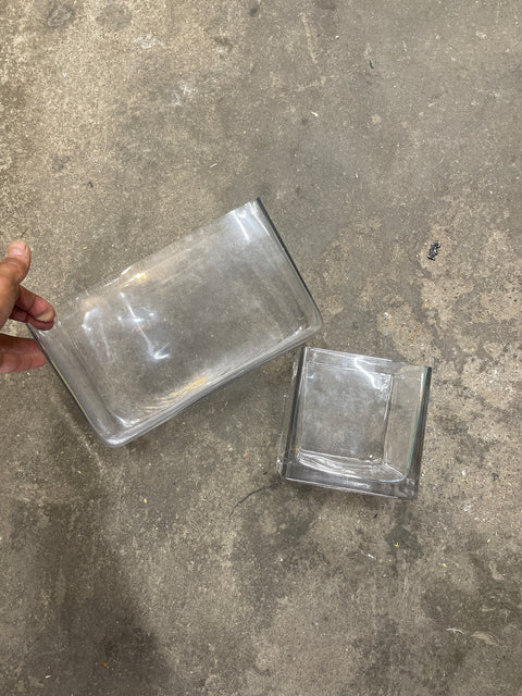 2 Rectangular Vases