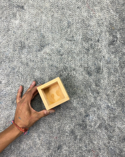 Wooden Square Sake Cup