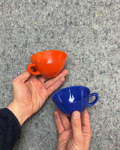 Two Vintage Hazel Atlas Moderntone Cups