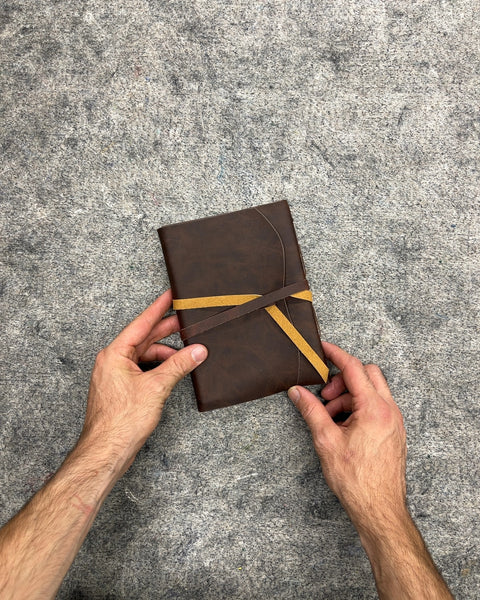 Sexy Brown Leather Wrap Journal Notebook