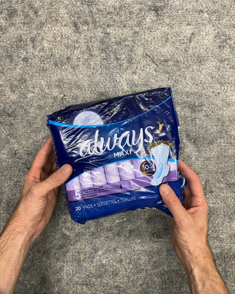 Always Maxi Extra Heavy Overnight Pads with Wings, Size 5, 20 Count