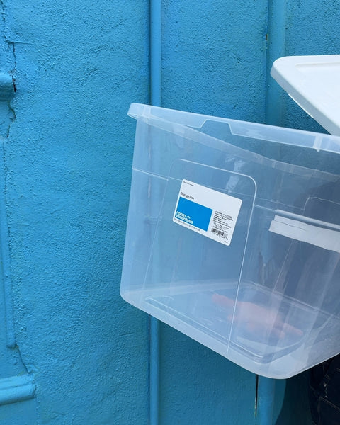 Room Essentials Clear Storage Box with Lid, 56 Qt