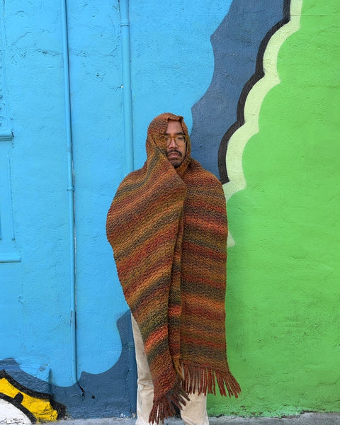 Striped Knit Scarf