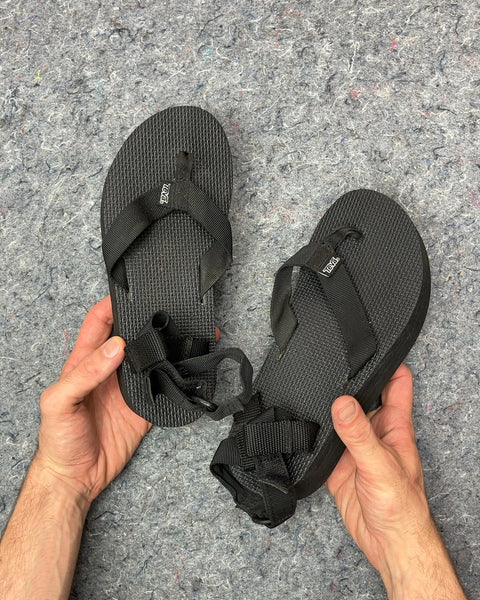 Teva Black Platform Sandals, Size EU 39