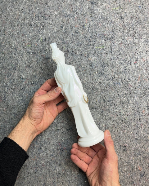 Vintage Avon Greek Goddess Milk Glass Cologne Bottle