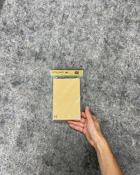 Kraft Lined Sticky Notes Pad, 100 Sheets