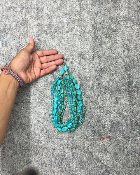 Multi-Strand Turquoise Beaded Necklace