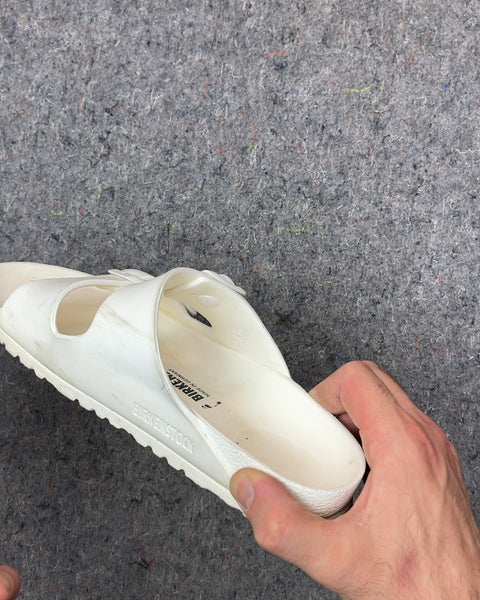 Birkenstock White Arizona EVA Sandals, Size 40