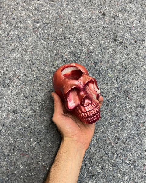Red Skull Candle Holder