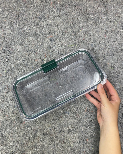 Clear Rectangular Food Storage Container, Missing One Side Clasp But Still Very Suctioned Closed