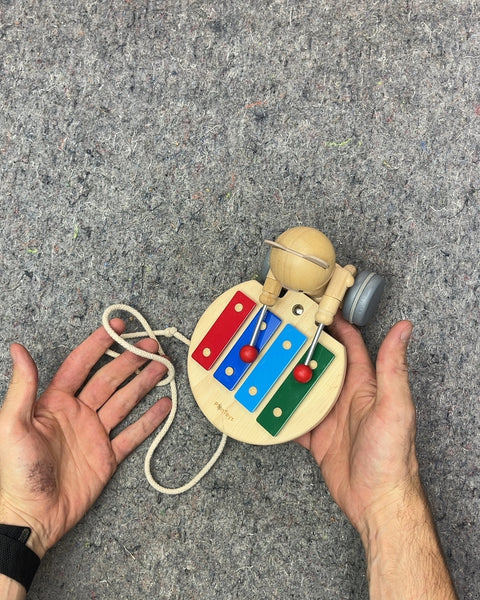 PlanToys Wooden Bear Xylophone Pull Toy