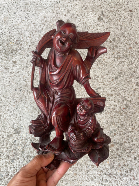 Chinese Handcarved Wood Statue