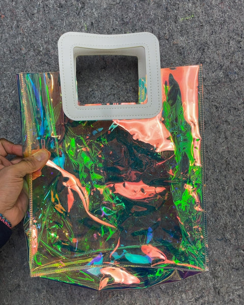 Iridescent Tote Bag with Handles