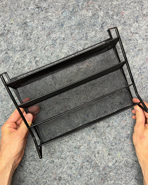 Black Mesh Desk Or Spices Organizer, 11.5x8"