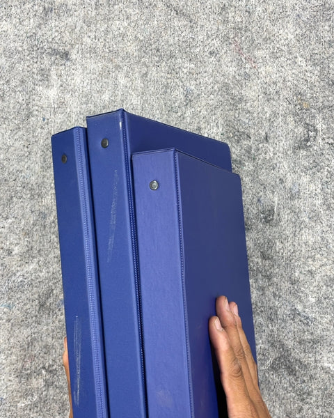 Dark Blue 3 Three-Ring Binders