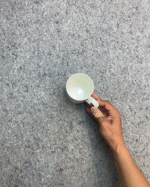 White Mug with Dachshund Dog Pattern