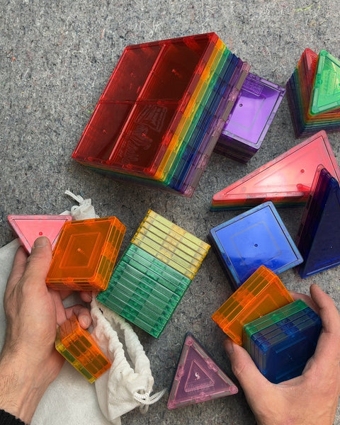Colorful Magnetic Building Tiles Set