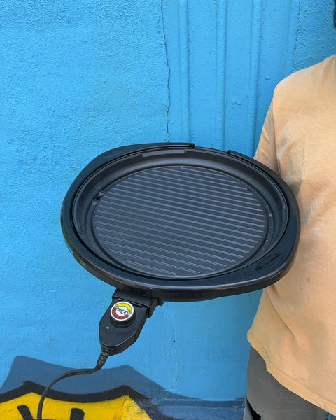 Electric Indoor Grill with Glass Lid