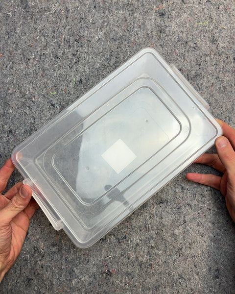 Clear Plastic Storage Container with Lid, 8x11"