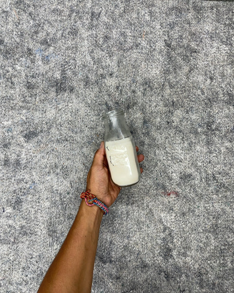Glass Milk Bottle Candle