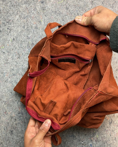 Brown Suede Shoulder Bag