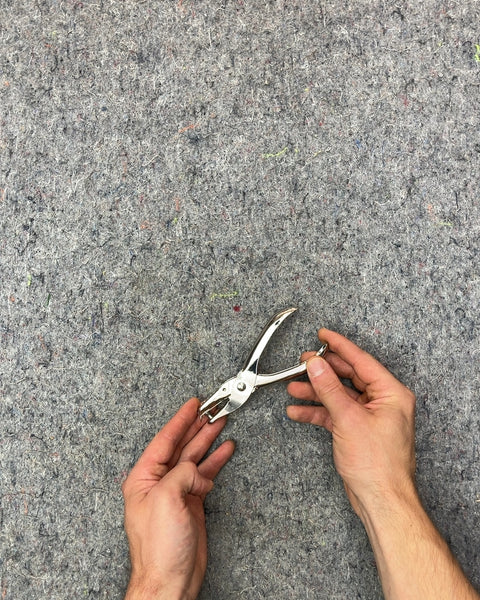 Silver Handheld Hole Punch