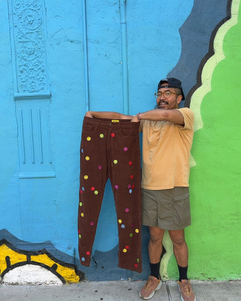 Market Smiley Face Corduroy Pants, Size M