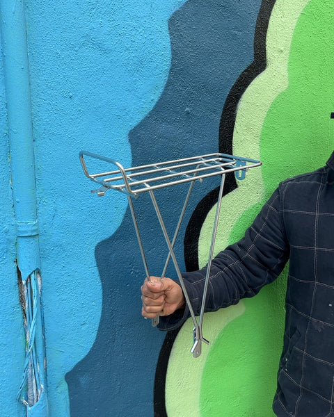 Silver Metal Bicycle Rack