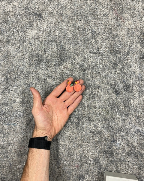 Orange Fruit Drop Earrings