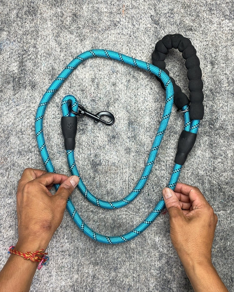 Blue Sturdy Short Rope Dog Leash
