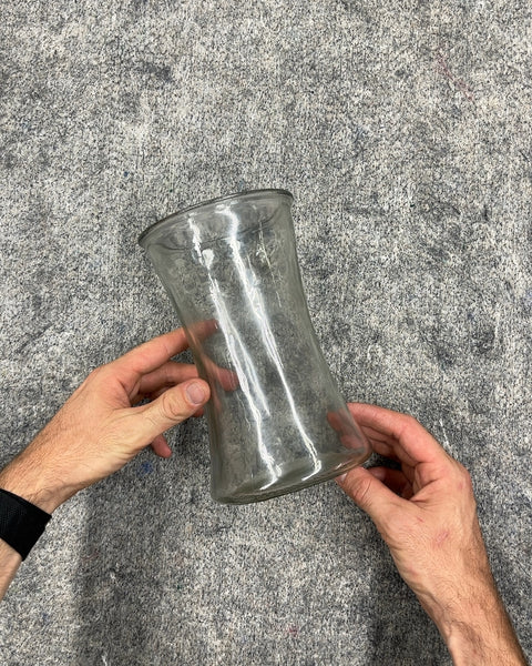 Clear Glass Vase, H8"
