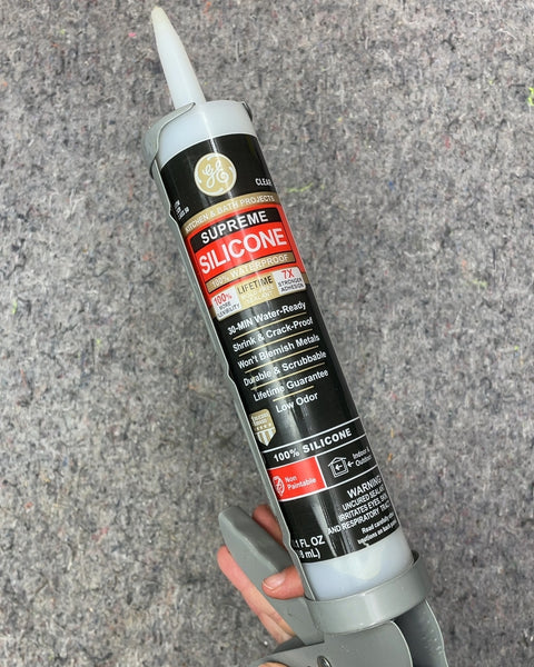 GE Supreme Silicone Caulk Gun with Clear Caulk