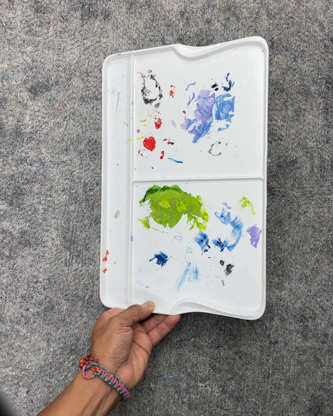 White Plastic Paint Palette