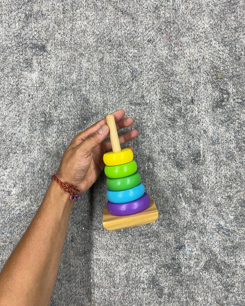 Melissa & Doug Wooden Rainbow Stacker Toy