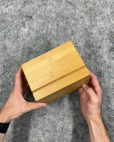 Wooden Box with Hinged Lid For Your Recipe Cards