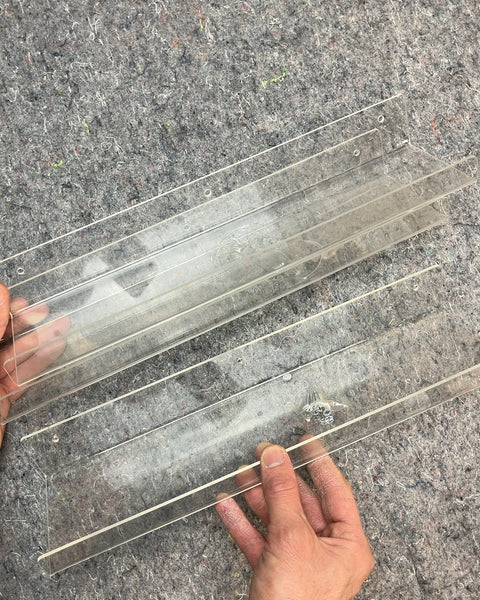 Three Clear Acrylic Shelves, 15"