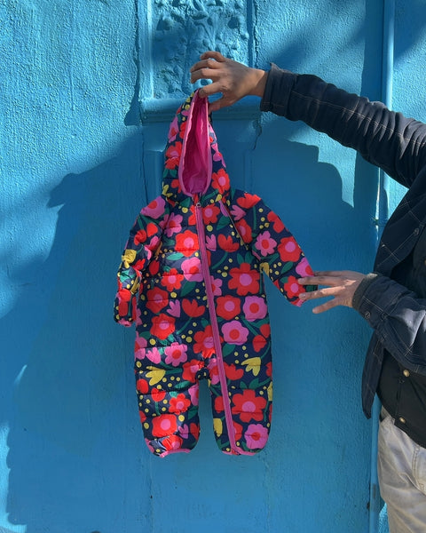 Hanna Andersson Floral Snowsuit, Size US 3-6 mos