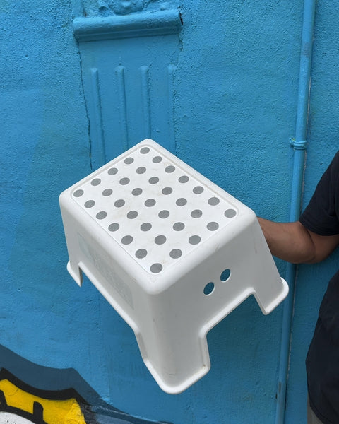 White Plastic Step Stool