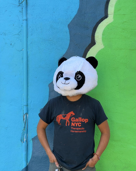Plush Panda Head Mask