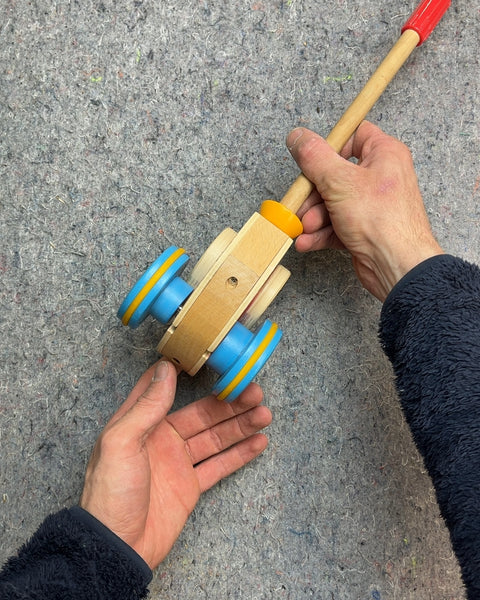 Hape Wooden Push Toy Bird That Makes Cute Sounds