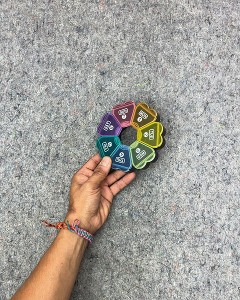 Weekly Rainbow Pill Organizer