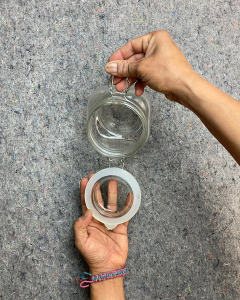 Glass Jar with Clamp Lid